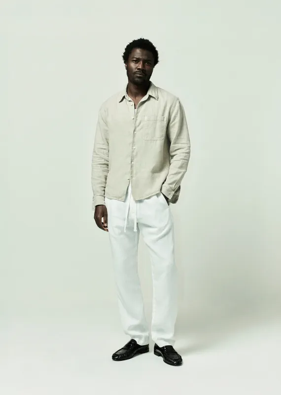 Single Pocket Linen Workshirt in Wheat made by Citizens Of Humanity