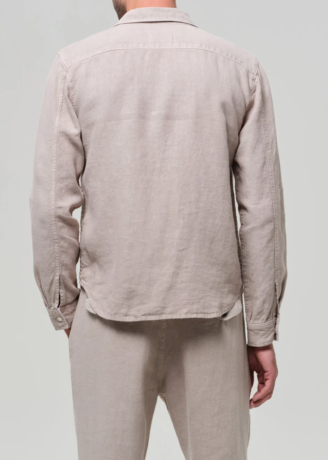 Single Pocket Linen Workshirt in Wheat sold by Citizens Of Humanity product image thumbnail 4