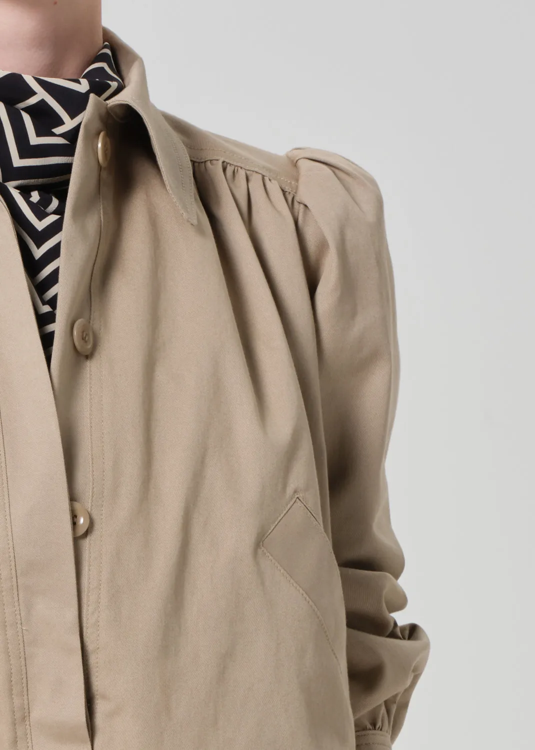 Everly Shirred Crop Jacket in Catalina sold by Citizens Of Humanity product image thumbnail 5