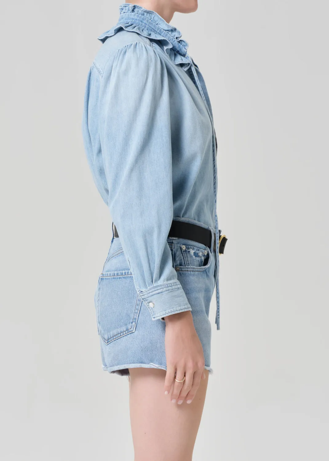 Calista Frill Collar Shirt in Skylar sold by Citizens Of Humanity product image thumbnail 3