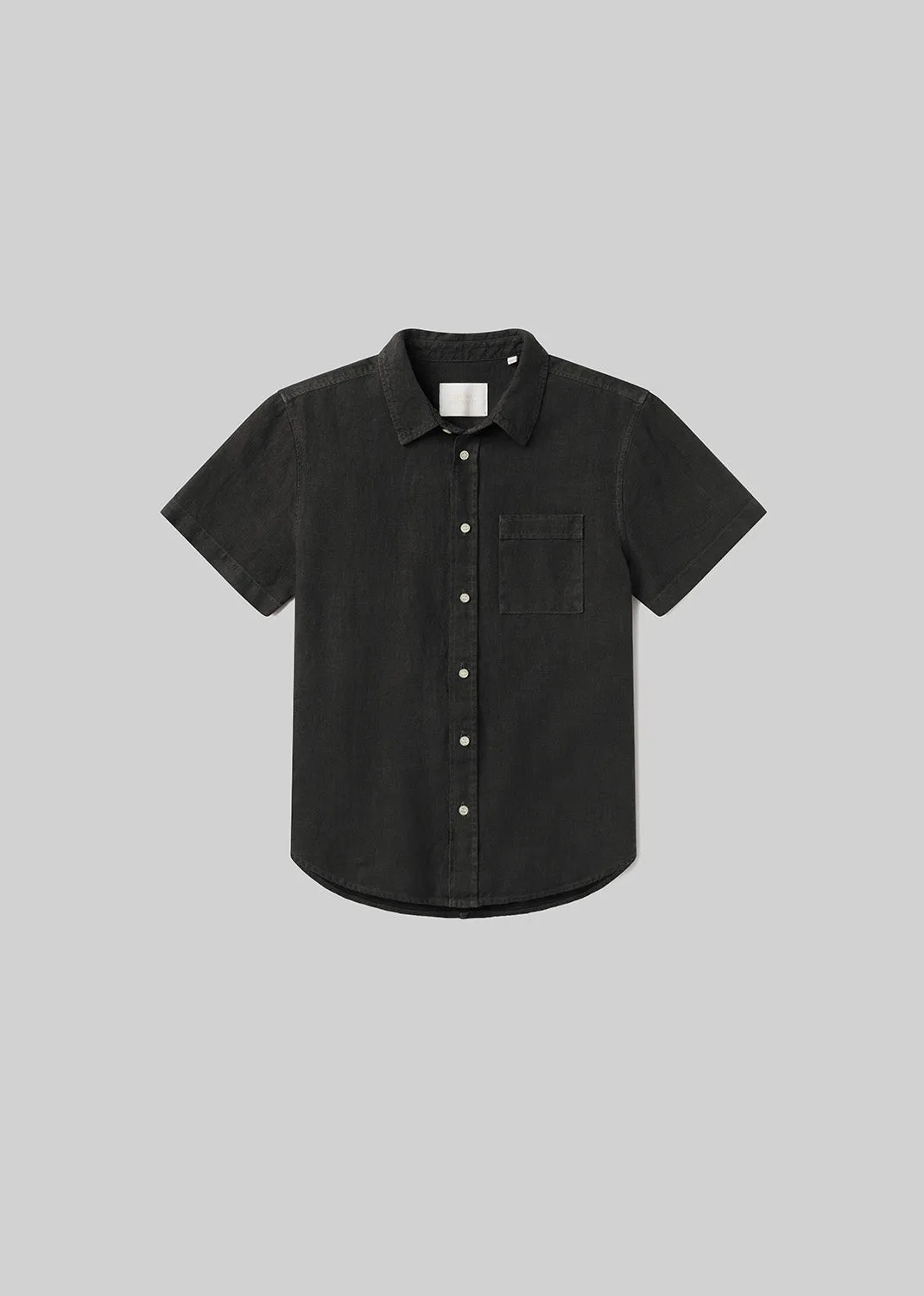 Short Sleeve Pocket Cairo Shirt in Washed Black sold by Citizens Of Humanity