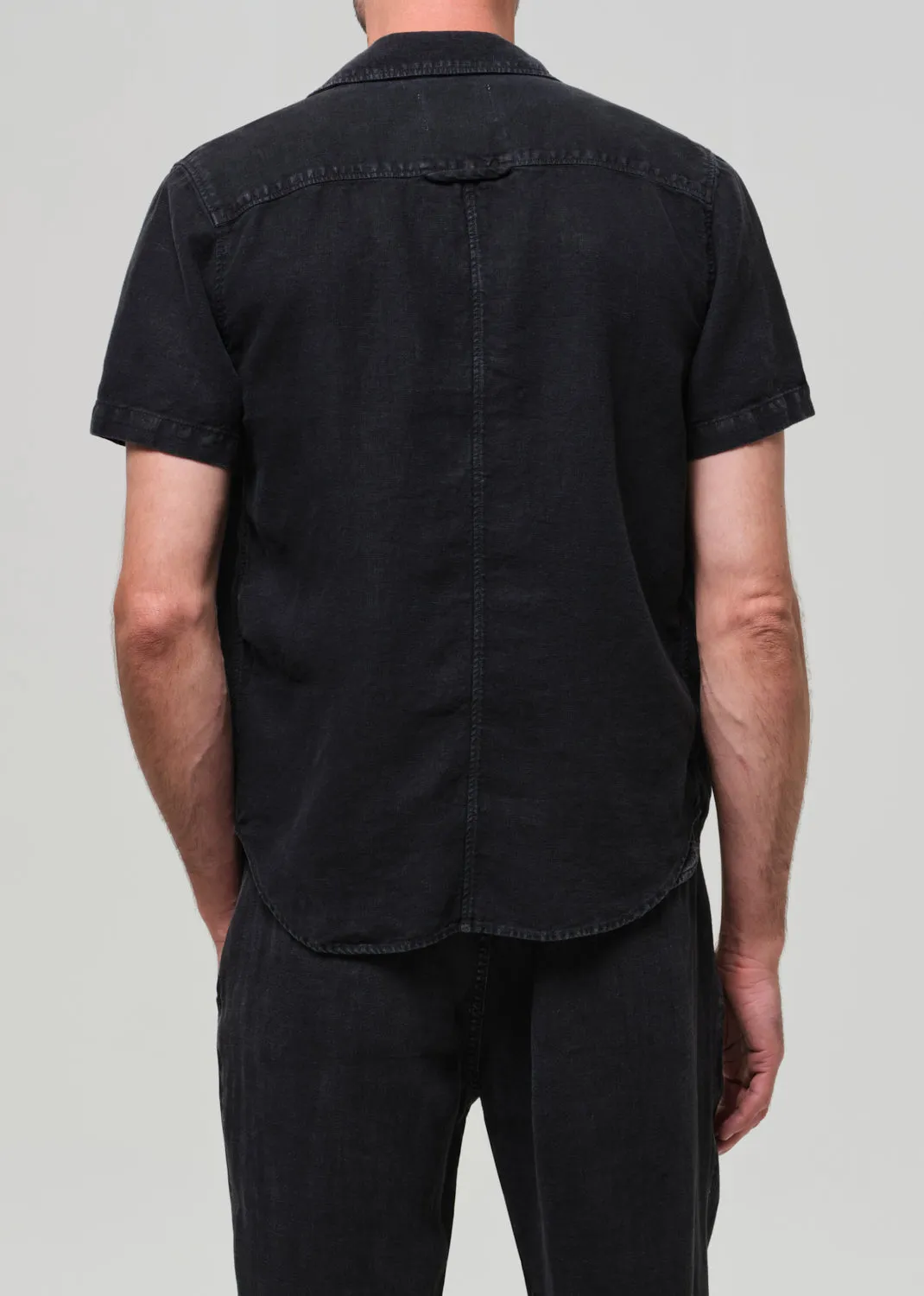 Short Sleeve Pocket Cairo Shirt in Washed Black sold by Citizens Of Humanity product image thumbnail 3