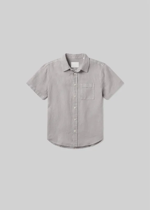 Short Sleeve Pocket Cairo Shirt in Stone Grey made by Citizens Of Humanity