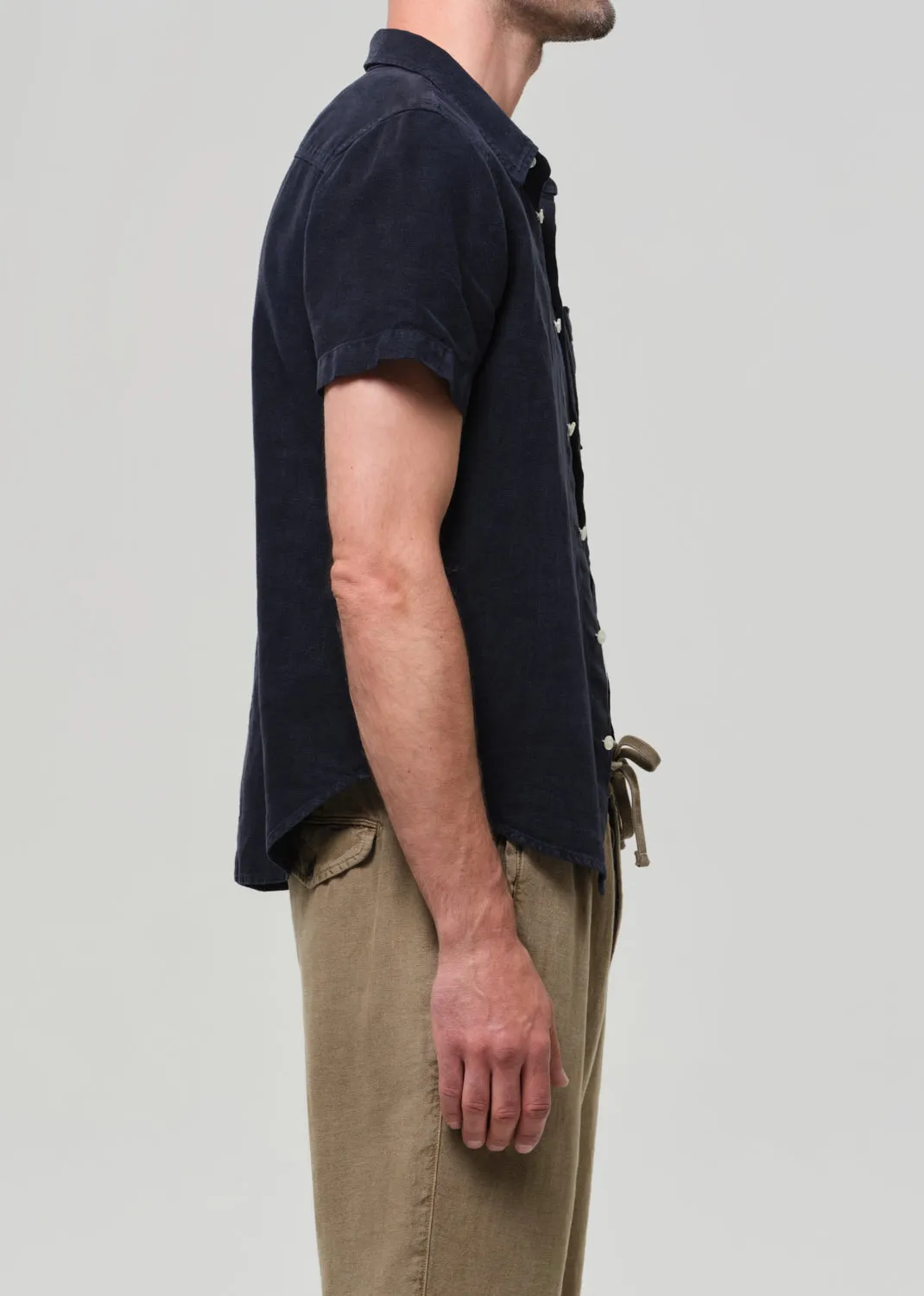 Short Sleeve Pocket Cairo Shirt in Navy sold by Citizens Of Humanity product image thumbnail 4