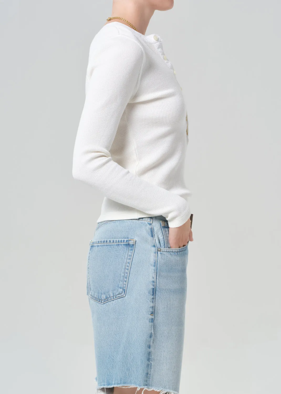 Drea Waffle Henley in Pashmina sold by Citizens Of Humanity product image thumbnail 2