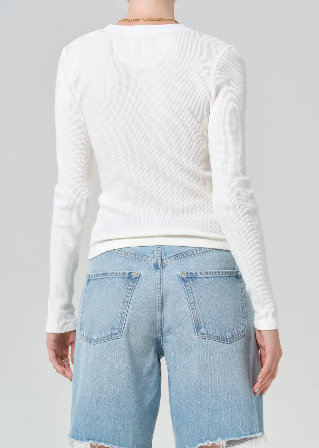 Drea Waffle Henley in Pashmina sold by Citizens Of Humanity product image thumbnail 3