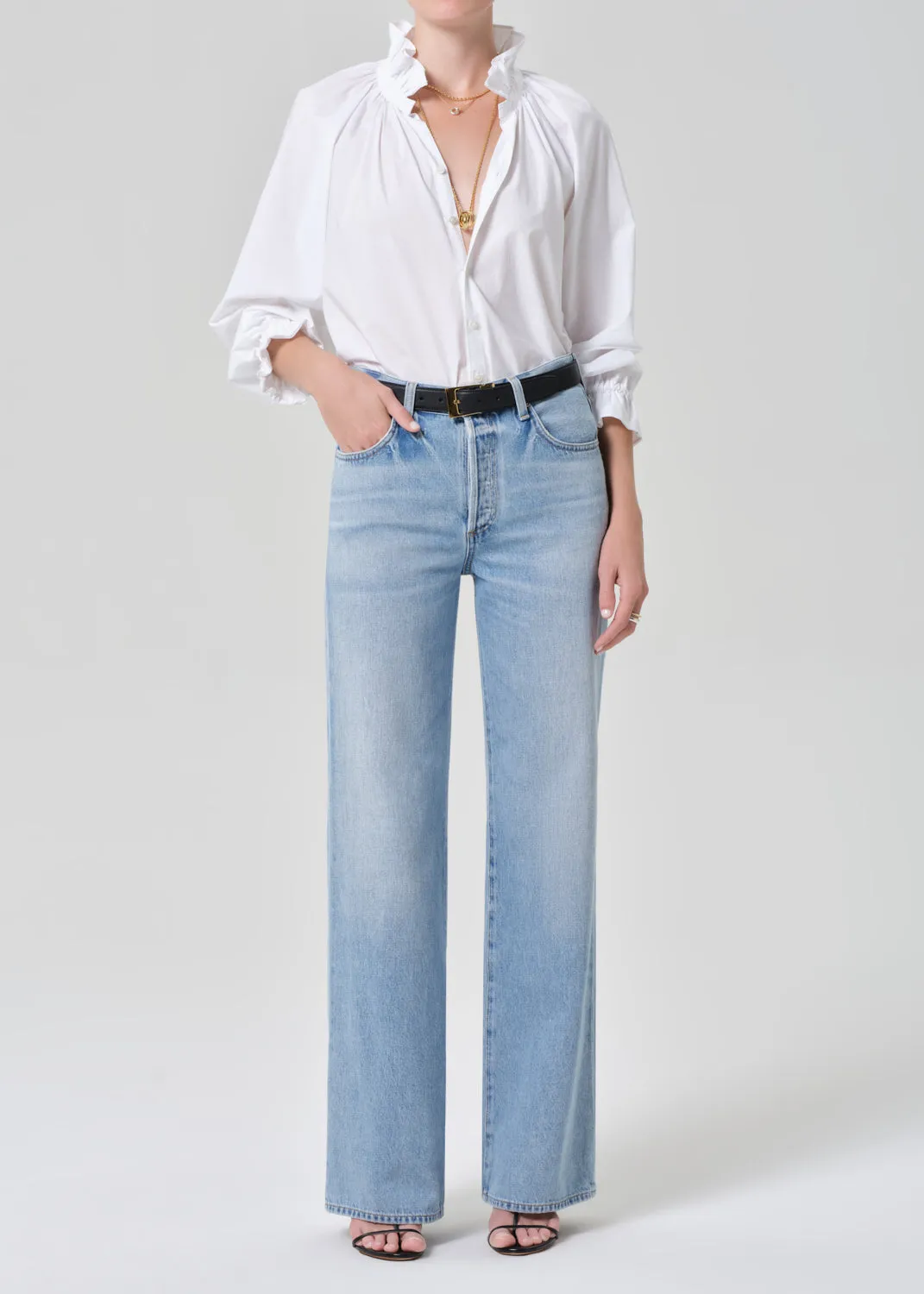 Loretta Ruffle Top in Optic White sold by Citizens Of Humanity product image thumbnail 5