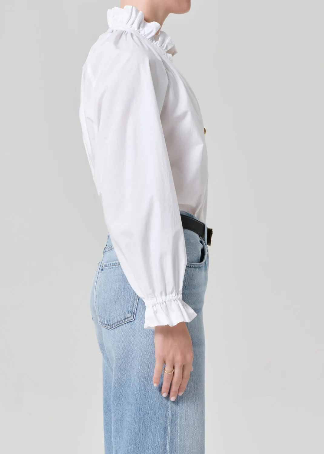 Loretta Ruffle Top in Optic White sold by Citizens Of Humanity product image thumbnail 3