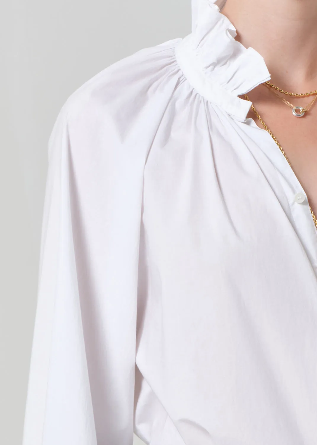 Loretta Ruffle Top in Optic White sold by Citizens Of Humanity product image thumbnail 4