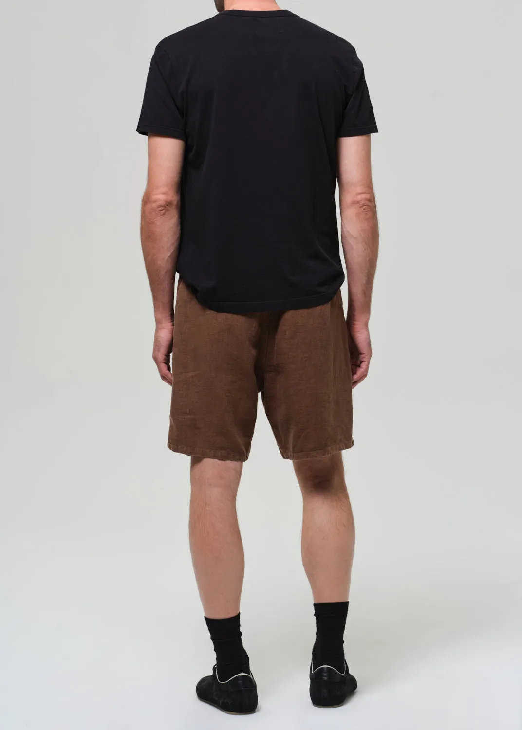 Drawstring Deck Linen Short in Kelp sold by Citizens Of Humanity product image thumbnail 3