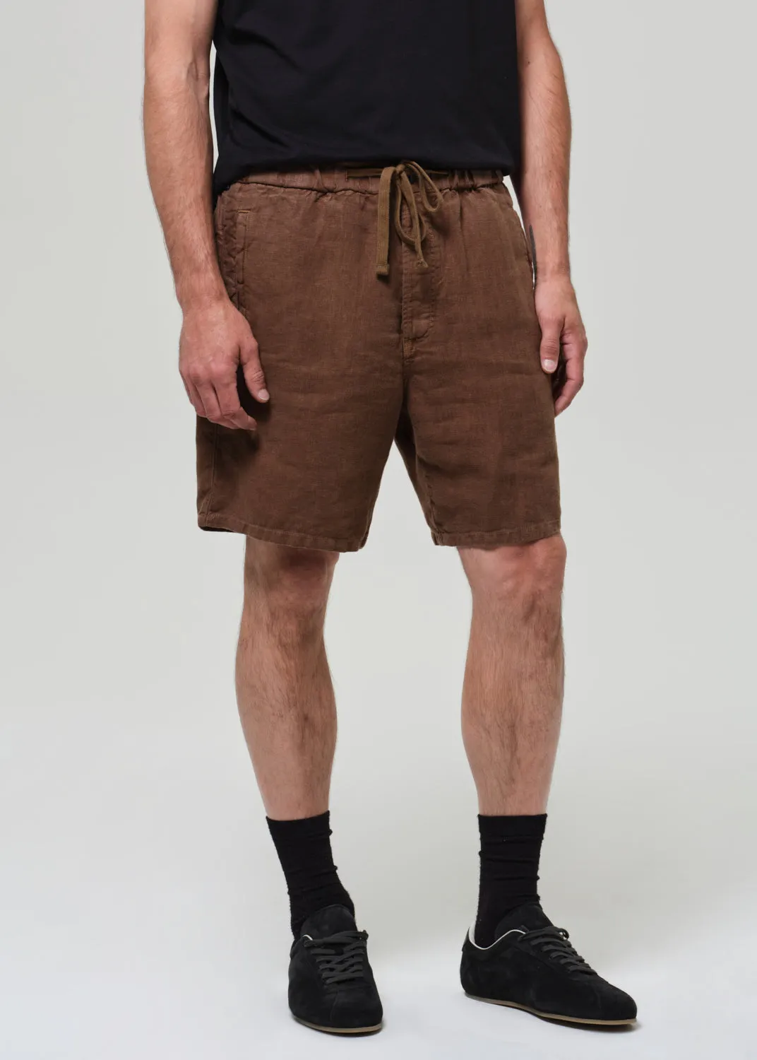 Drawstring Deck Linen Short in Kelp sold by Citizens Of Humanity product image thumbnail 5