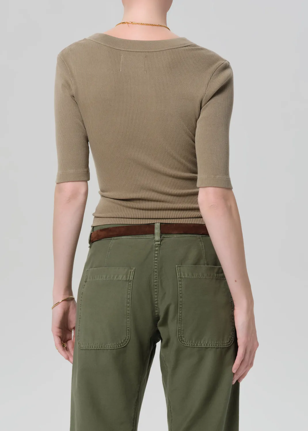 Nali Short Sleeve Henley in Reservoir sold by Citizens Of Humanity product image thumbnail 2