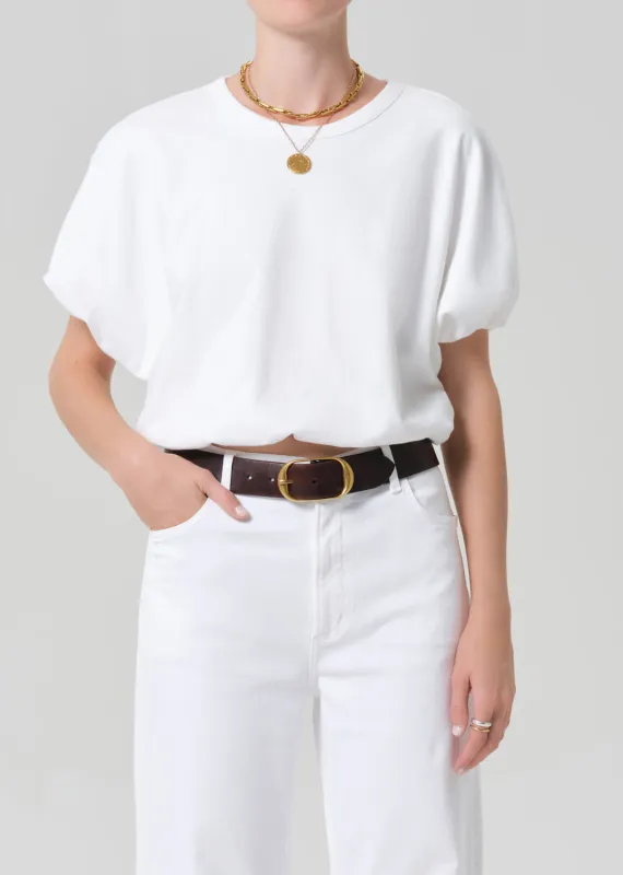 Gia Bubble Tee in Soft White made by Citizens Of Humanity