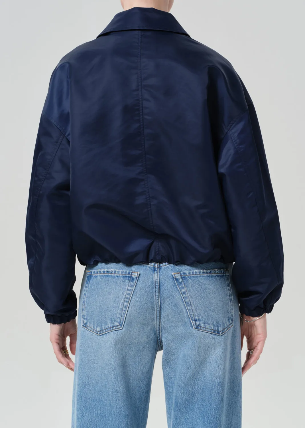 Bubble Hem Bomber Jacket in Navy sold by Citizens Of Humanity product image thumbnail 3