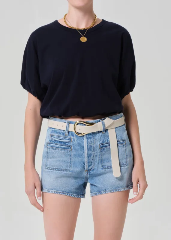 Gia Bubble Tee in Navy made by Citizens Of Humanity