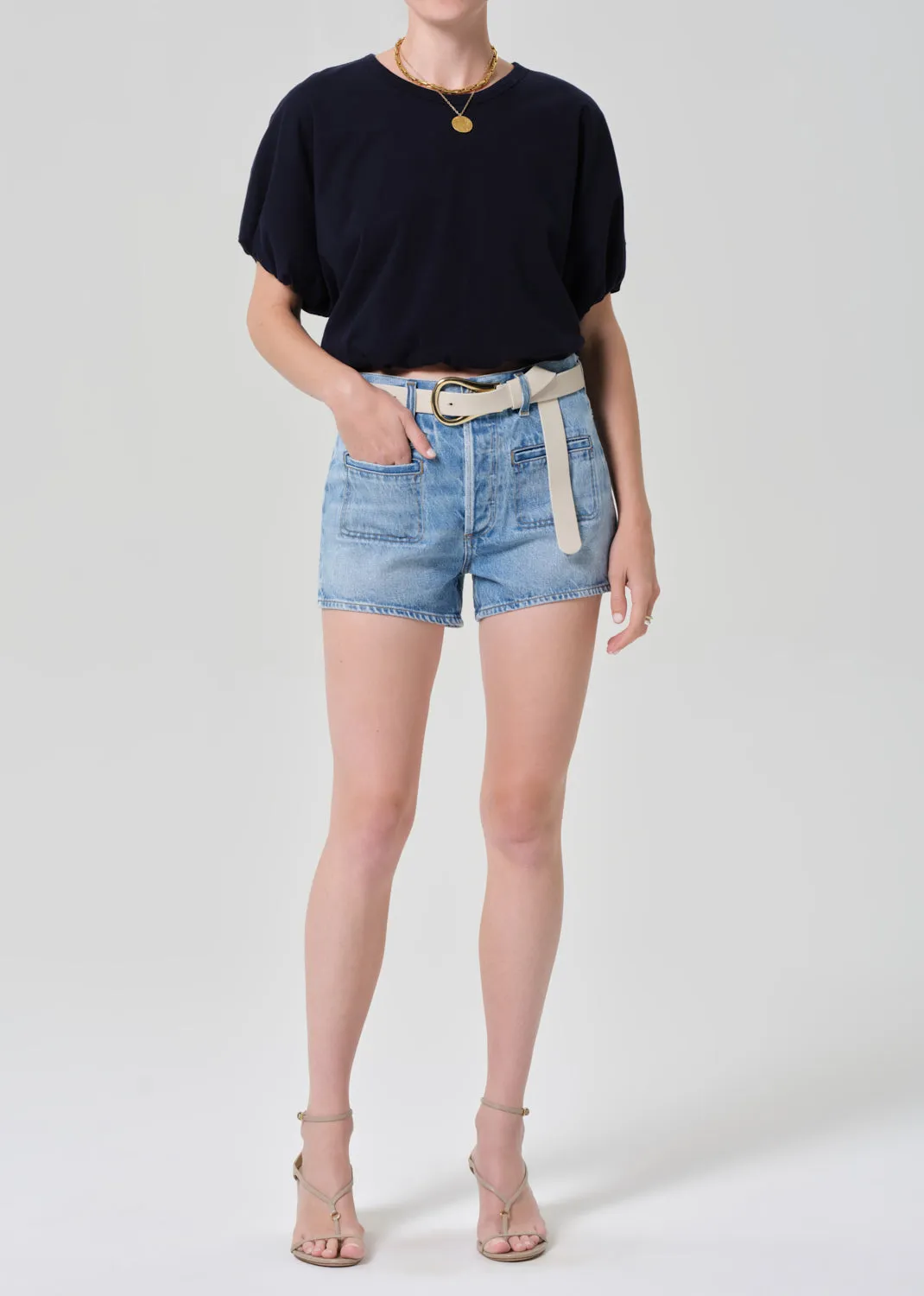 Gia Bubble Tee in Navy sold by Citizens Of Humanity product image thumbnail 5