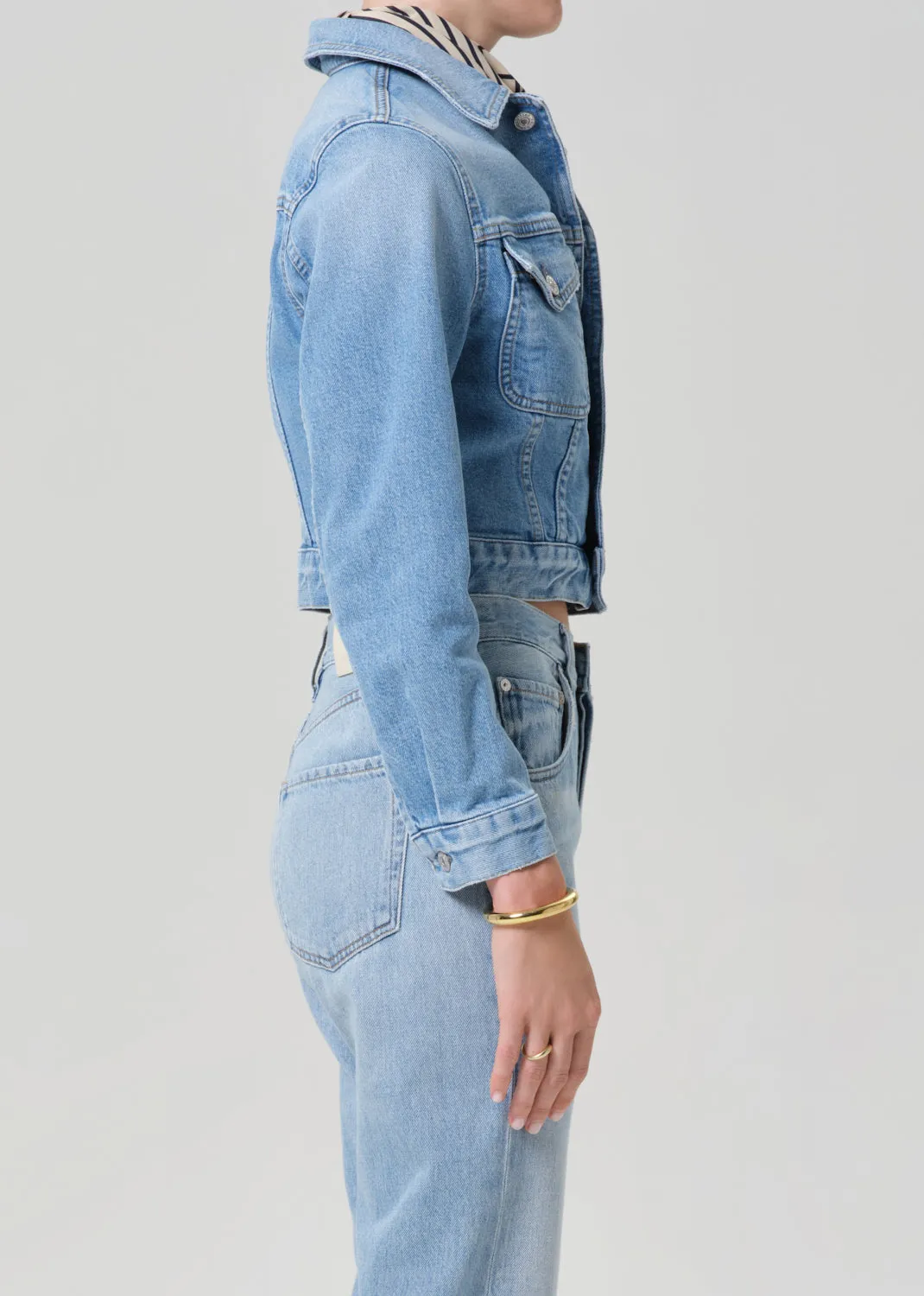 Charisse Shrunken Jacket in Sparrow sold by Citizens Of Humanity product image thumbnail 4