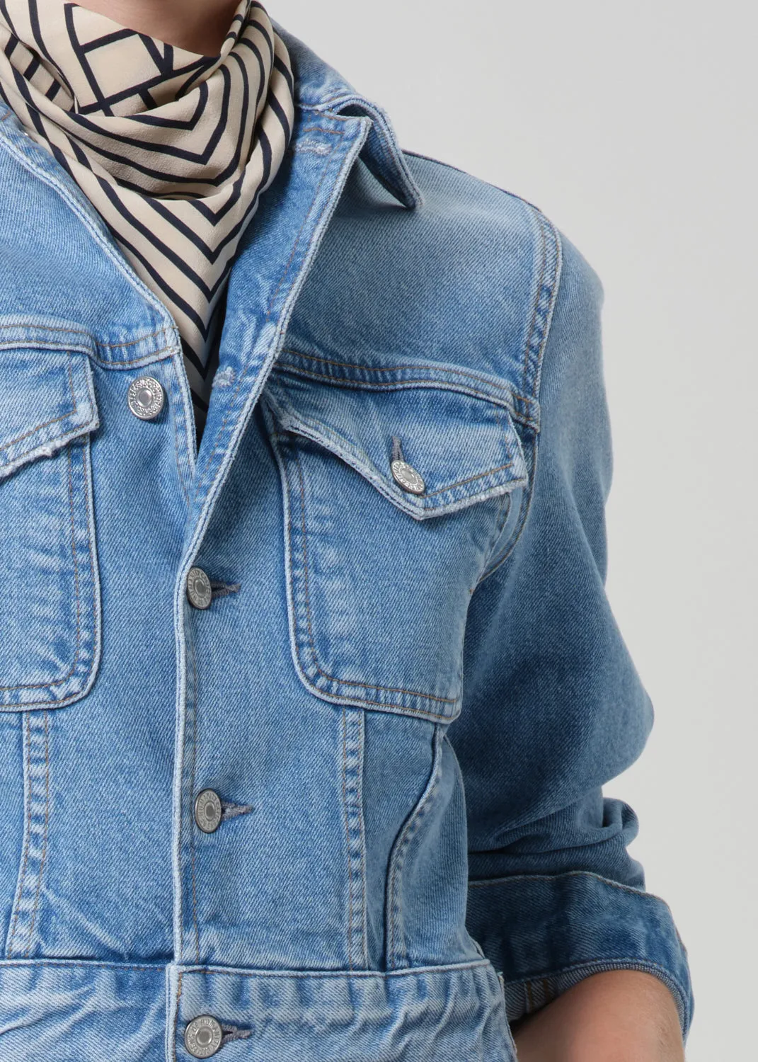 Charisse Shrunken Jacket in Sparrow sold by Citizens Of Humanity product image thumbnail 5