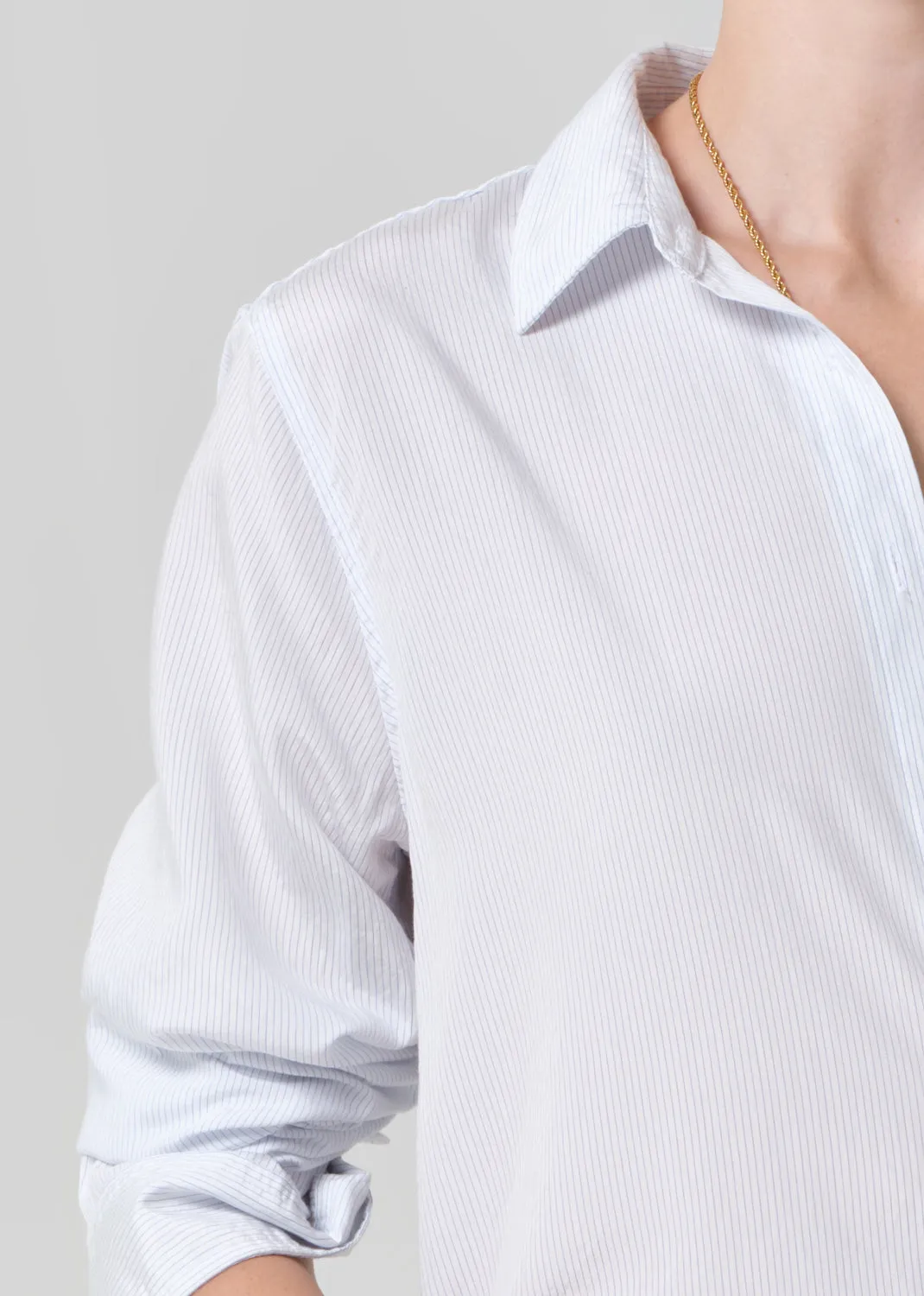 Avni Slim Shirt in Blue Micro Stripe sold by Citizens Of Humanity product image thumbnail 4