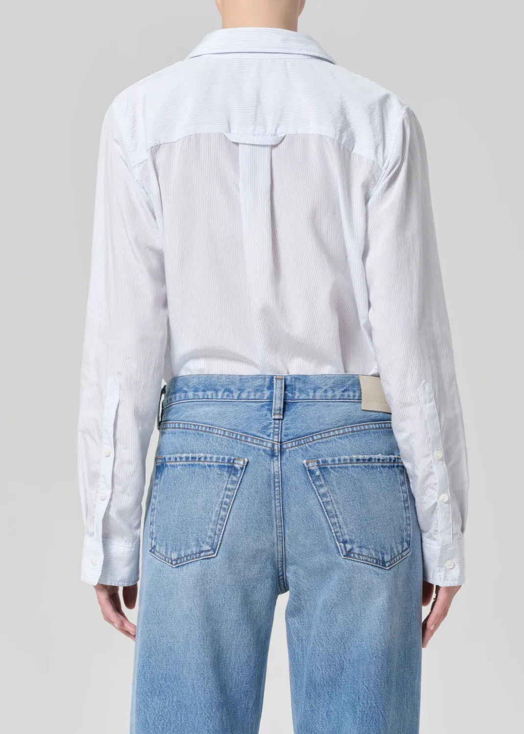 Avni Slim Shirt in Blue Micro Stripe sold by Citizens Of Humanity product image thumbnail 2