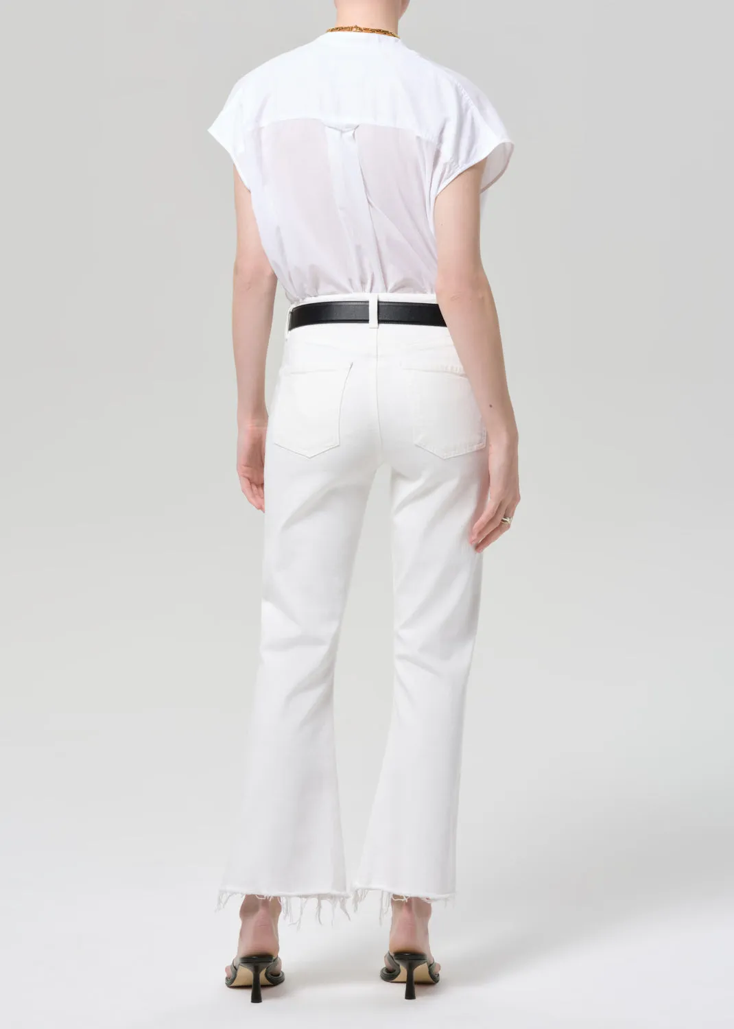 Goldie Ankle Kick Flare in Soft White sold by Citizens Of Humanity product image thumbnail 2