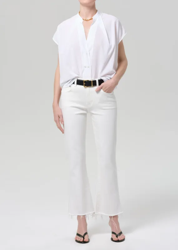 Goldie Ankle Kick Flare in Soft White made by Citizens Of Humanity