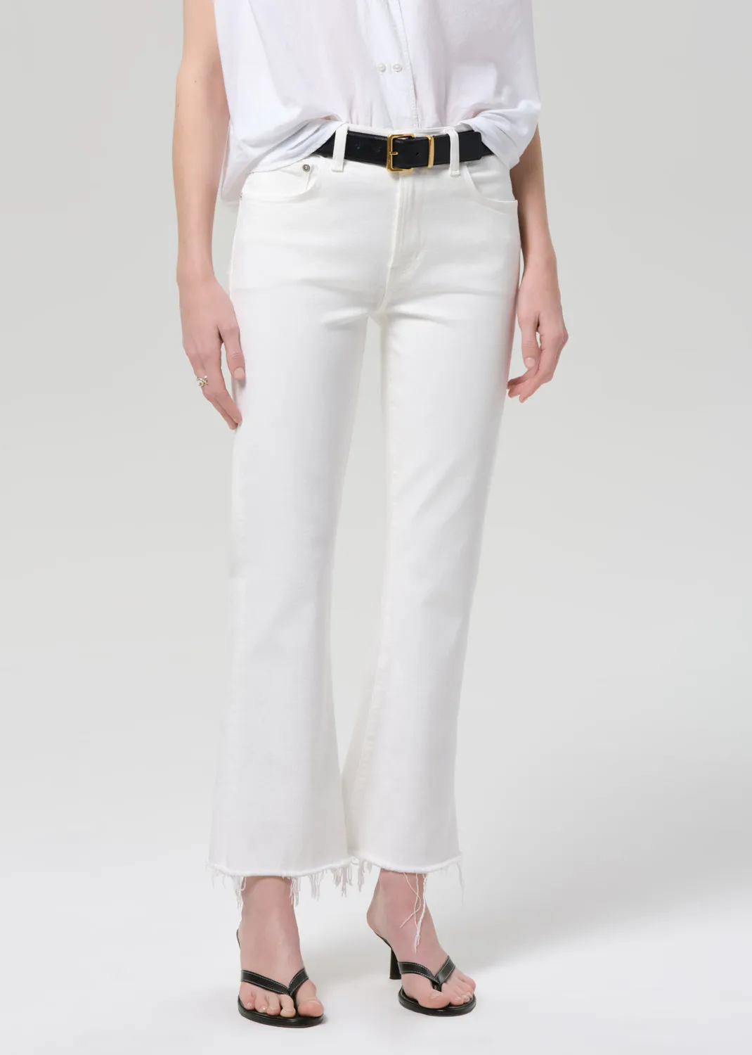 Goldie Ankle Kick Flare in Soft White sold by Citizens Of Humanity product image thumbnail 4