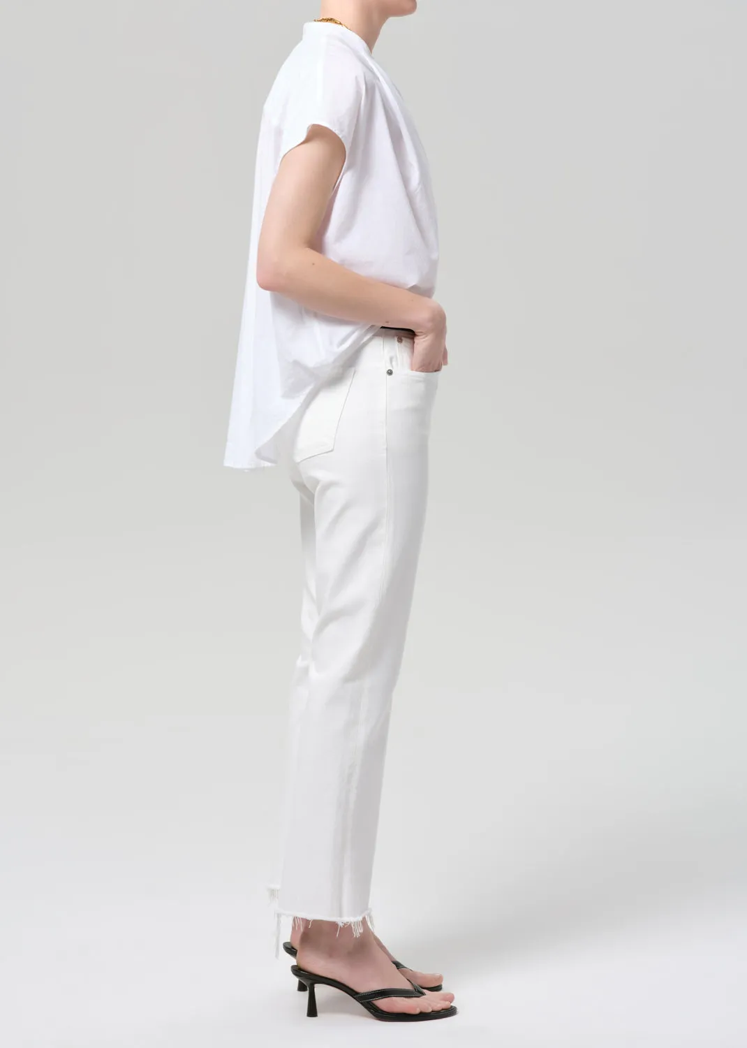 Goldie Ankle Kick Flare in Soft White sold by Citizens Of Humanity product image thumbnail 3
