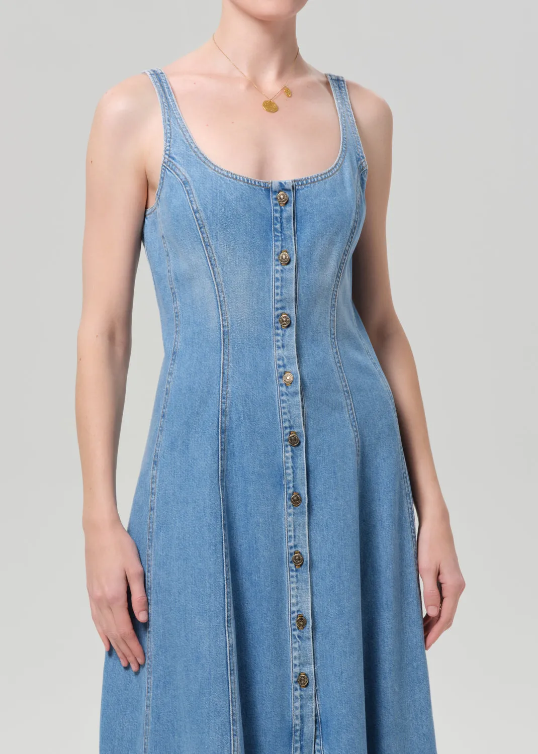 Noa Seamed Dress in Lapis sold by Citizens Of Humanity product image thumbnail 4