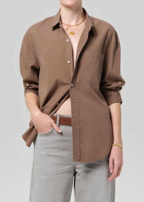 Kayla Shirt in Cocoa made by Citizens Of Humanity