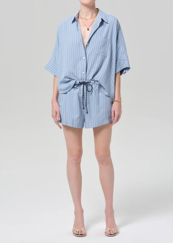 Este Drawstring Short in Capri Stripe made by Citizens Of Humanity