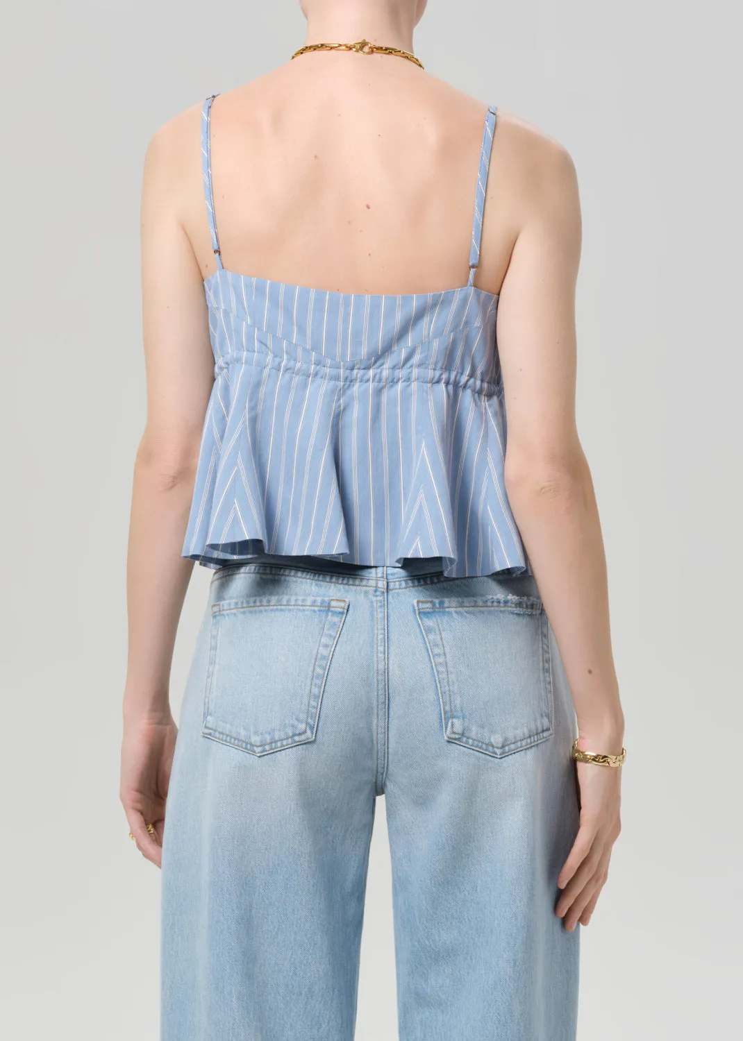Larissa Tie Front Cami in Capri Stripe sold by Citizens Of Humanity product image thumbnail 2
