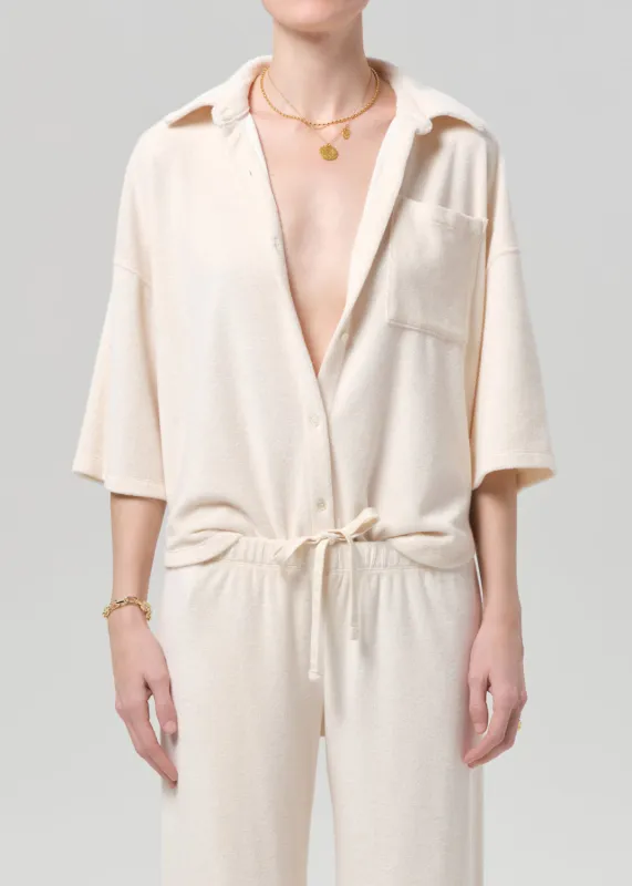 Francis Knit Shirt in Cream made by Citizens Of Humanity