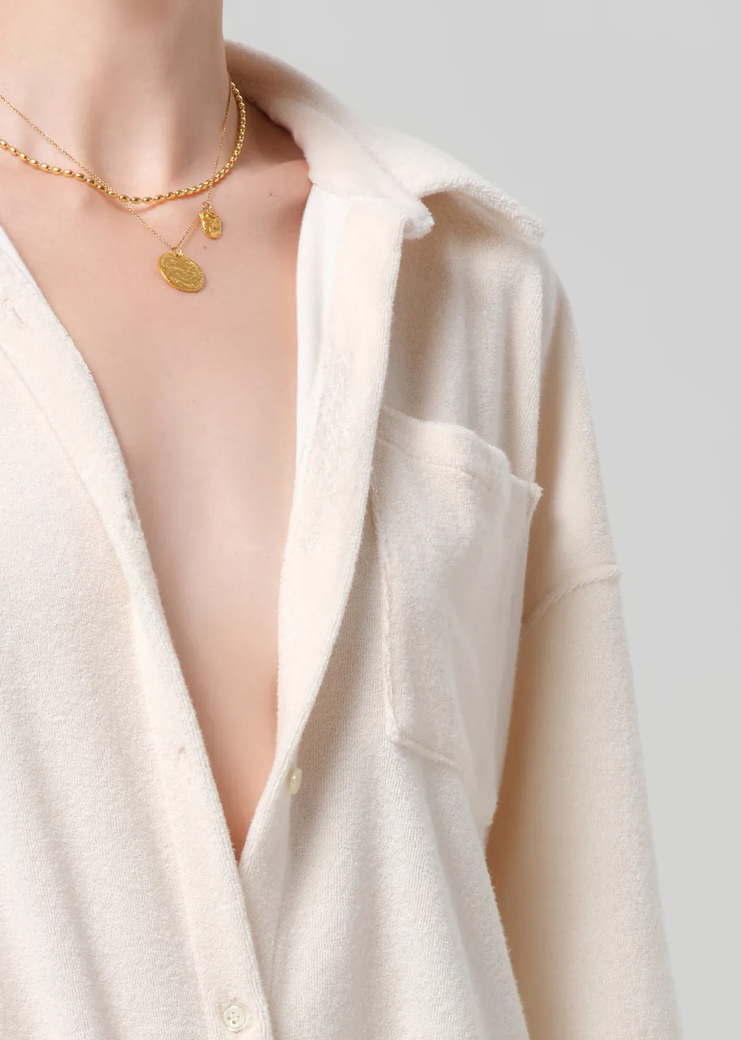 Francis Knit Shirt in Cream sold by Citizens Of Humanity product image thumbnail 4