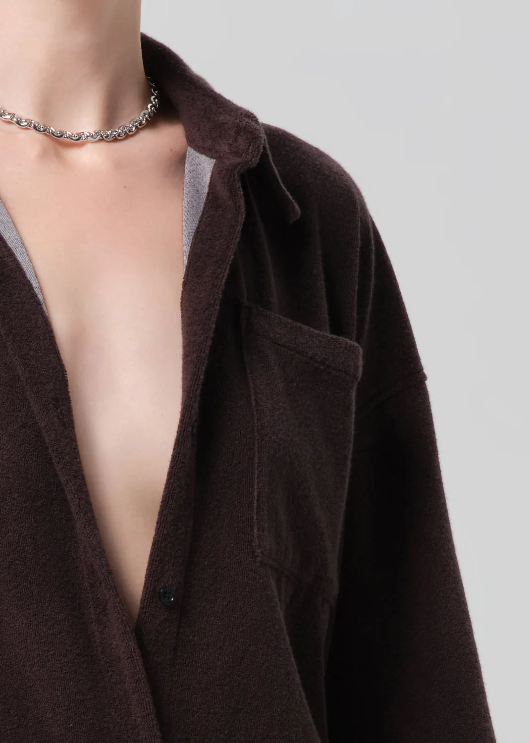 Francis Knit Shirt in Chocolate sold by Citizens Of Humanity product image thumbnail 4
