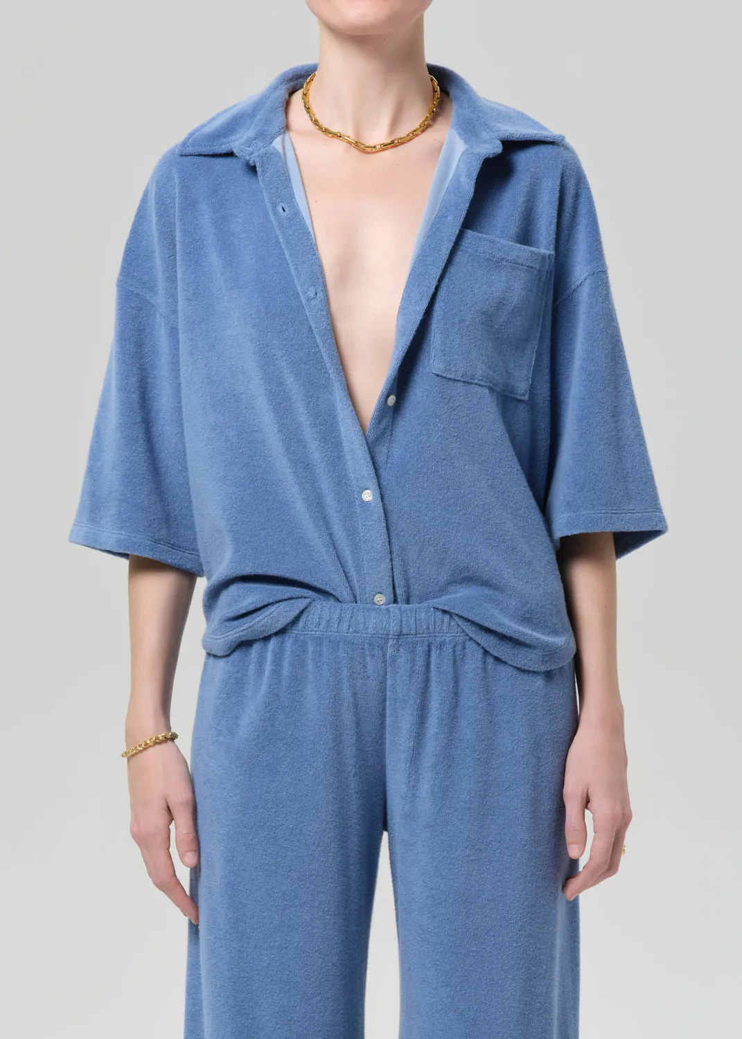 Francis Knit Shirt in Oceanic sold by Citizens Of Humanity