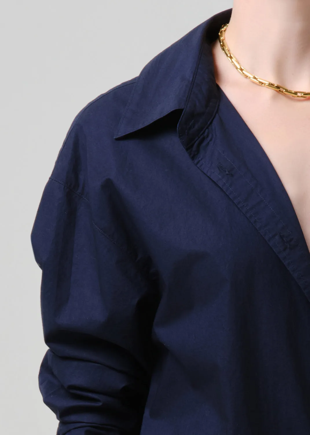 Thea Boyfriend Shirt in Navy sold by Citizens Of Humanity product image thumbnail 4