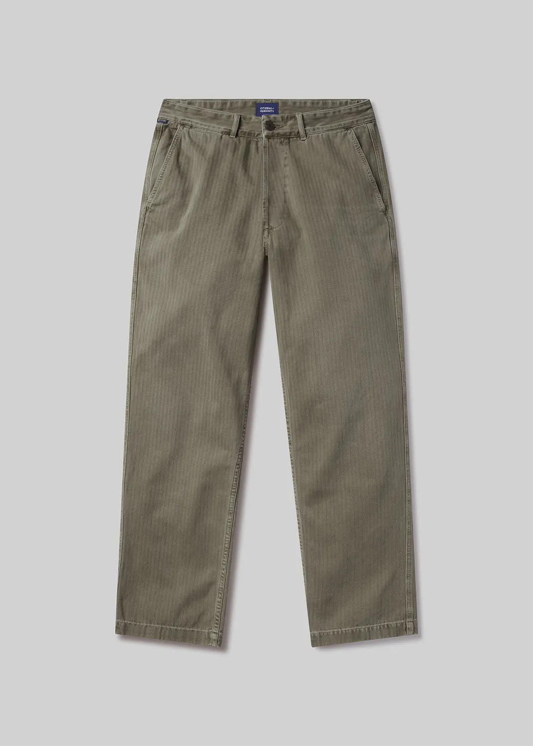 Belgian Chino in Dark Olive sold by Citizens Of Humanity