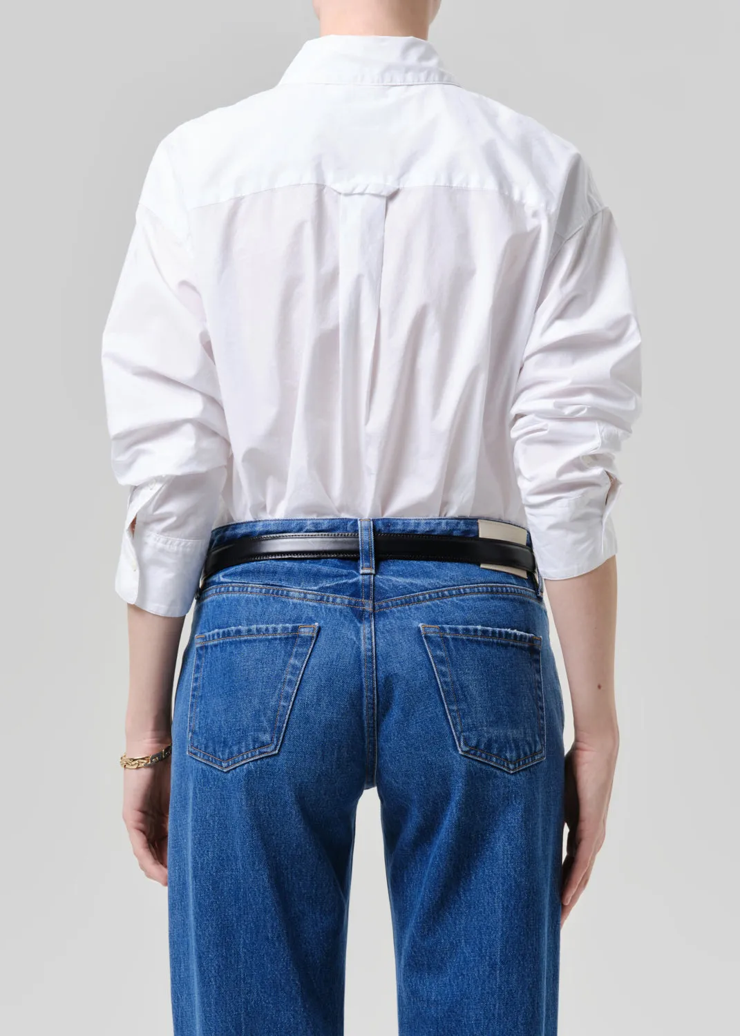 Thea Boyfriend Shirt in Optic White sold by Citizens Of Humanity product image thumbnail 2