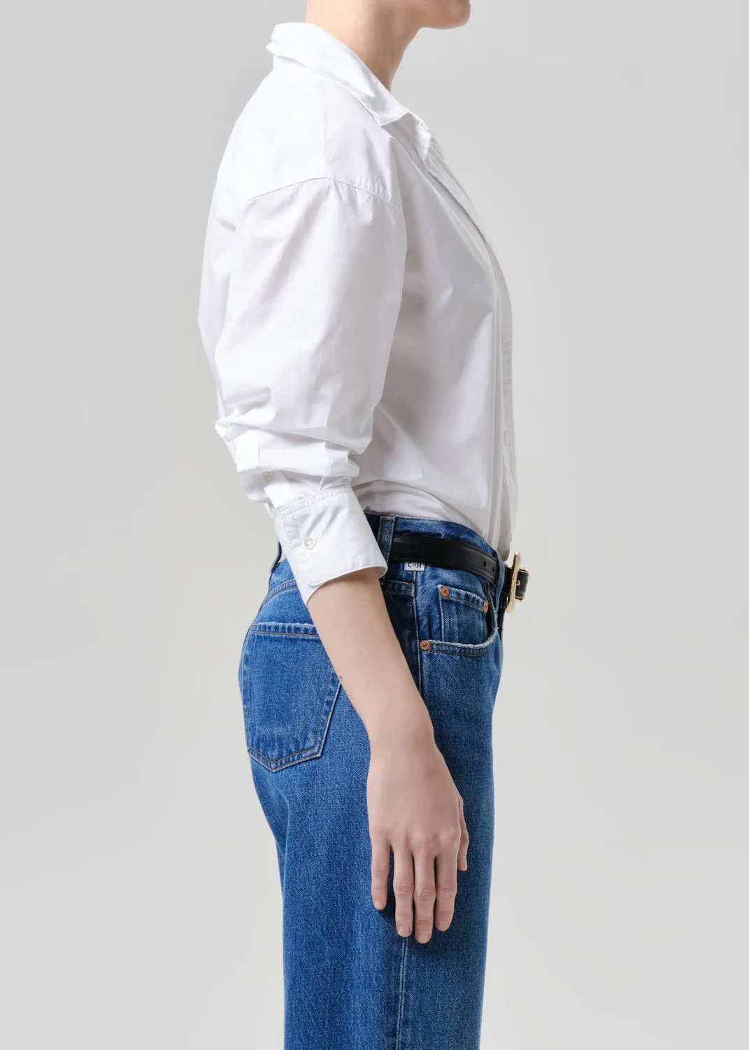 Thea Boyfriend Shirt in Optic White sold by Citizens Of Humanity product image thumbnail 3