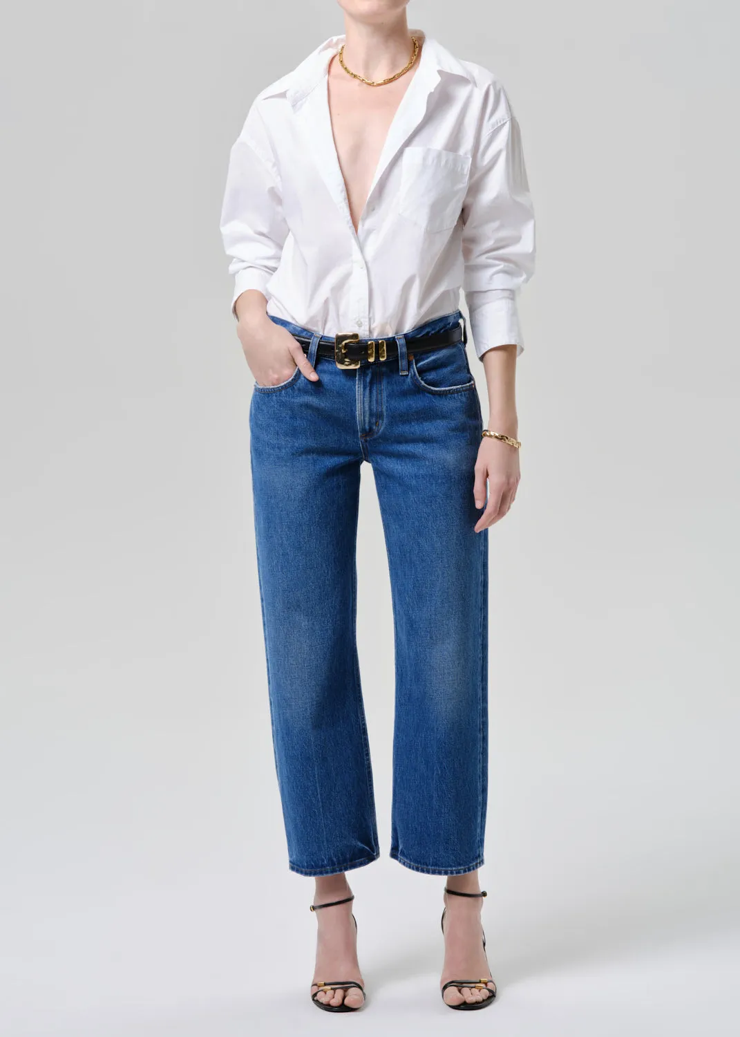 Thea Boyfriend Shirt in Optic White sold by Citizens Of Humanity product image thumbnail 5