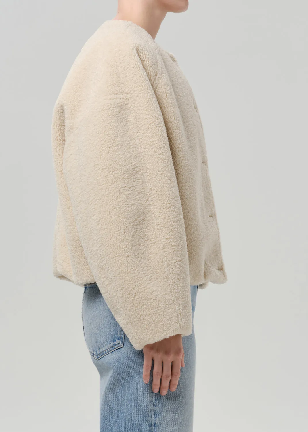 Sherpa Boucle Indoor Bomber in Cozy sold by Citizens Of Humanity product image thumbnail 3