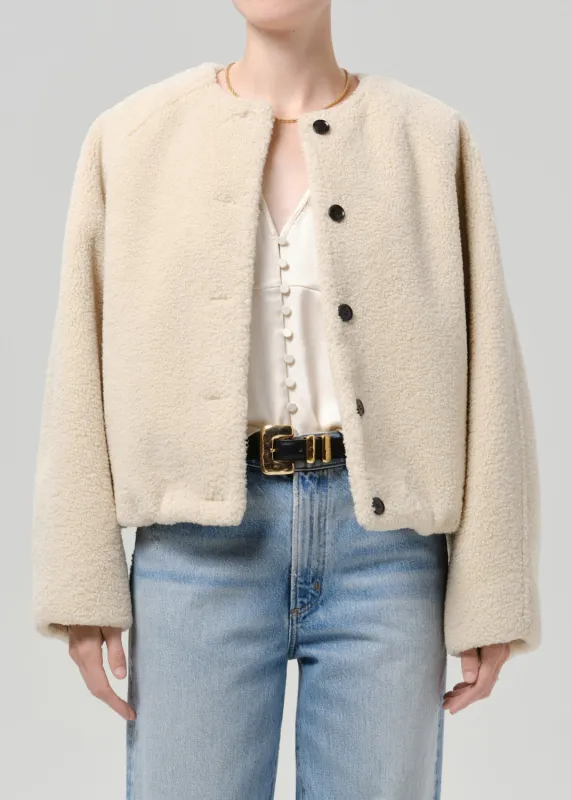 Sherpa Boucle Indoor Bomber in Cozy made by Citizens Of Humanity