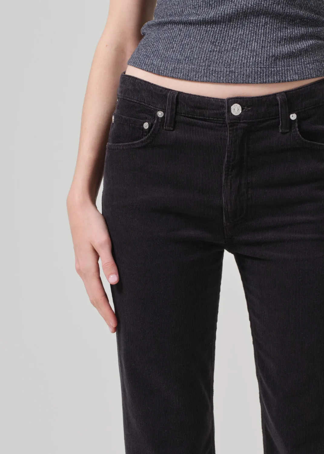 Zurie Ankle Corduroy in Cracked Pepper sold by Citizens Of Humanity product image thumbnail 5