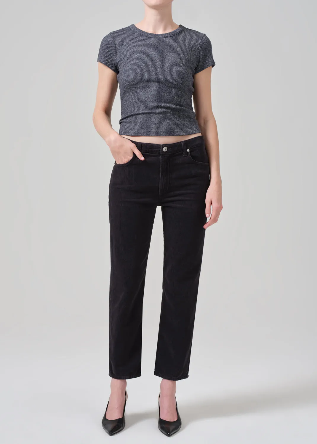 Zurie Ankle Corduroy in Cracked Pepper sold by Citizens Of Humanity