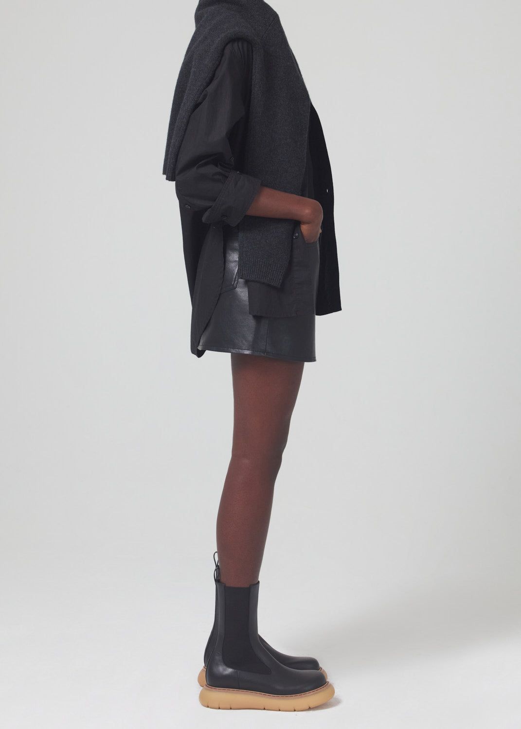 Beatnik Mini Recycled Leather in Black sold by Citizens Of Humanity product image thumbnail 3