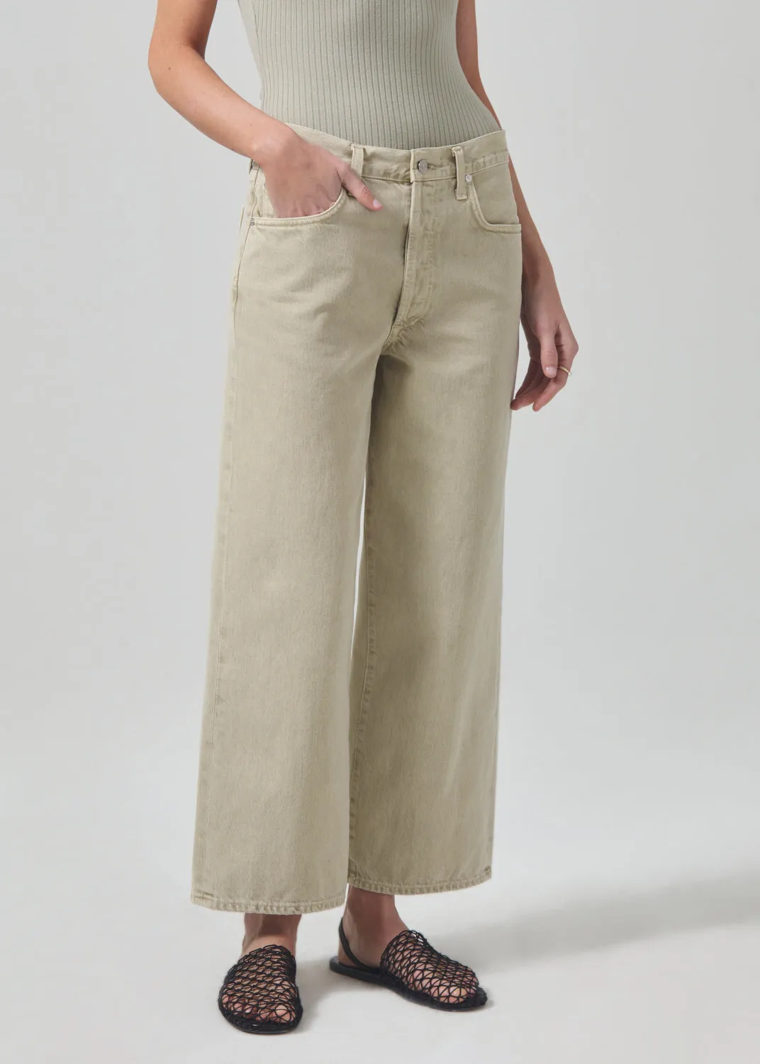 Pina Low Rise Baggy Crop in Alfalfa sold by Citizens Of Humanity product image thumbnail 5