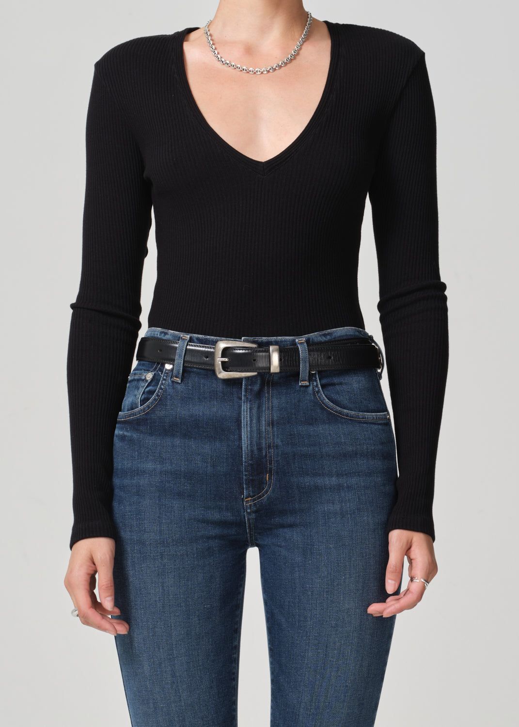 Florence V Neck in Black sold by Citizens Of Humanity