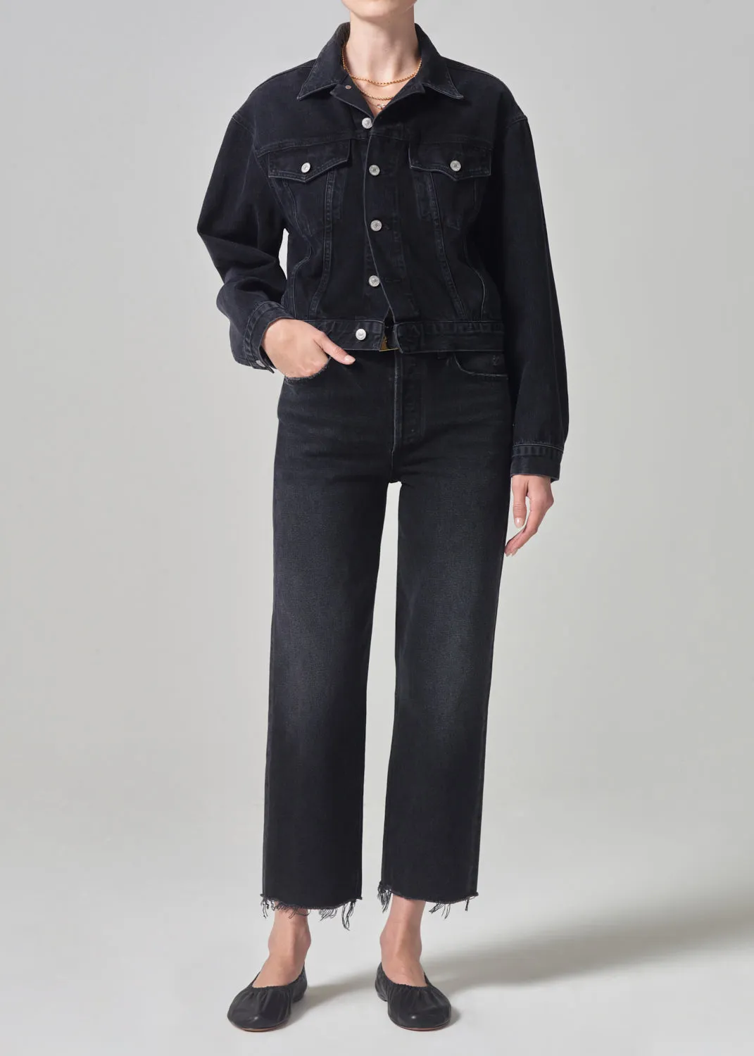 Florence Wide Straight in Stormy sold by Citizens Of Humanity