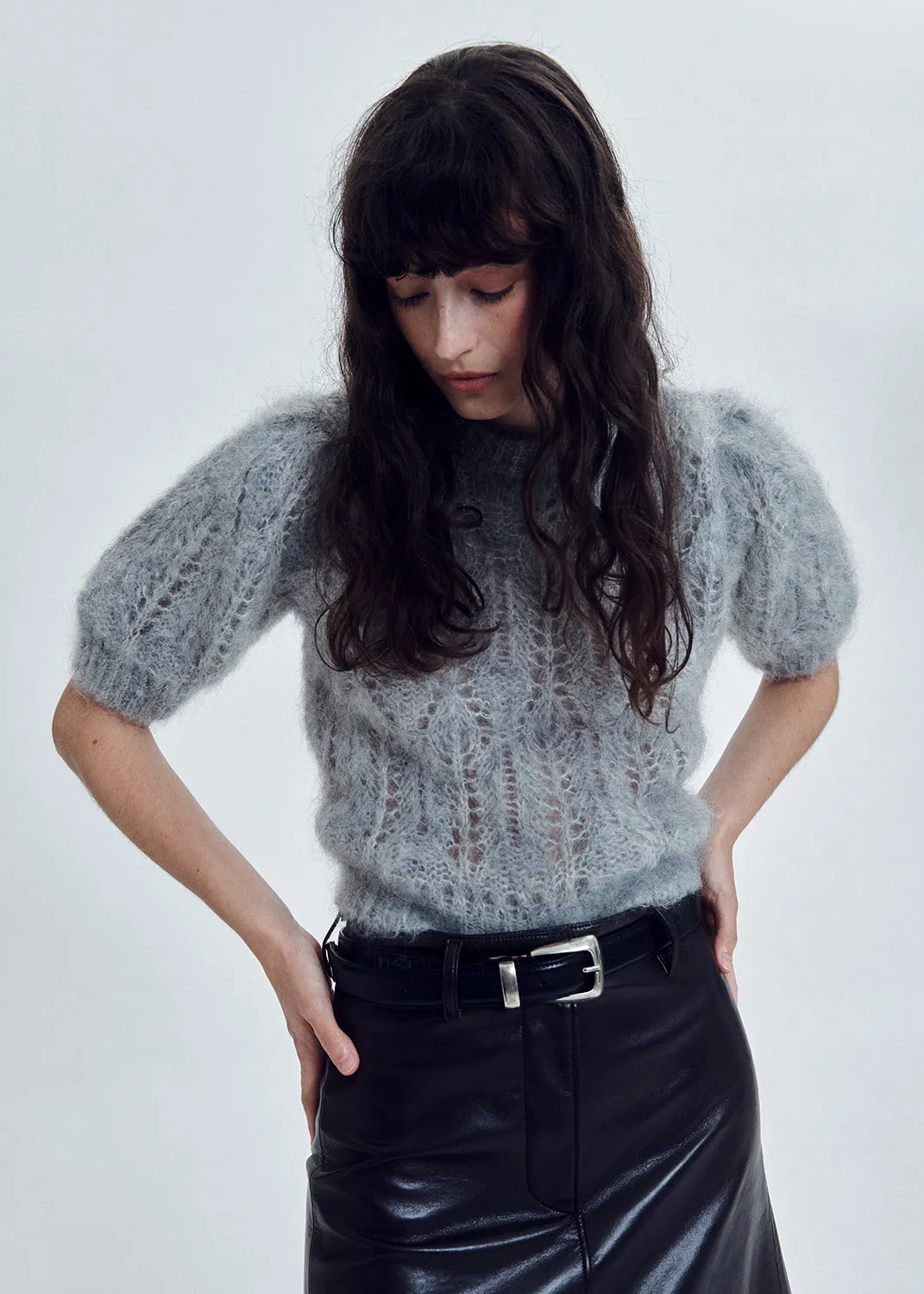 Odette Puff Sleeve Sweater in Heather Grey sold by Citizens Of Humanity product image thumbnail 2